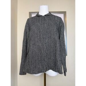 Asiatica Kansas City Blouse Button Front Japanese‎ Lagenlook Dots | Size Medium